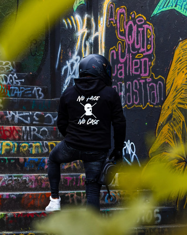 No face No case hoodie